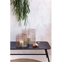 Lantaarn brasskleurig mat